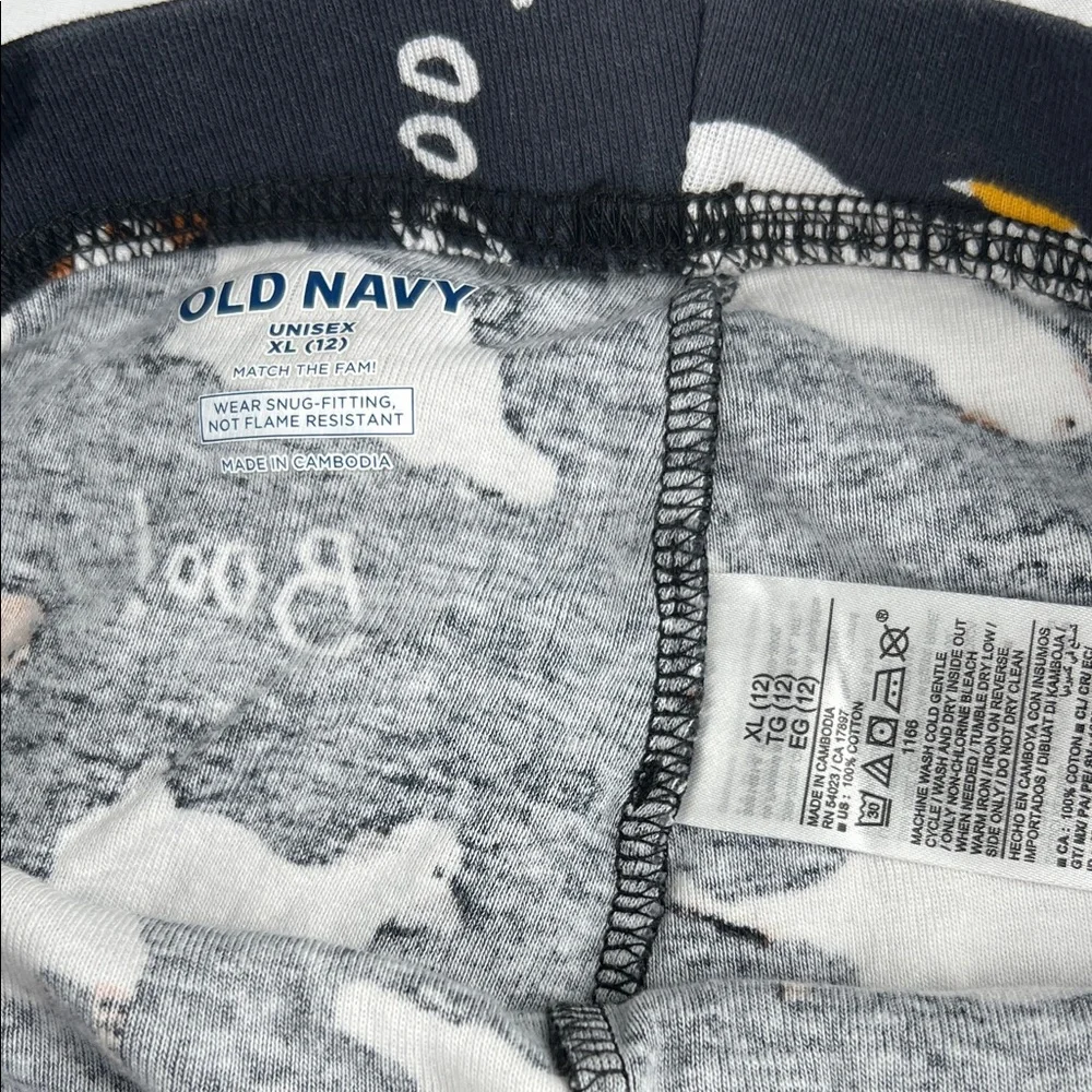 Old Navy Kids Pajama Set - Black‎ with White Ghosts